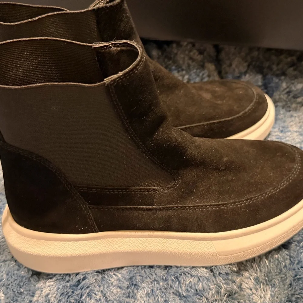 Nurture Rebalance Black Suede  High-Top Sneakers